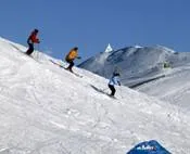 Snowfall over the alpine slopes near Mt Buller